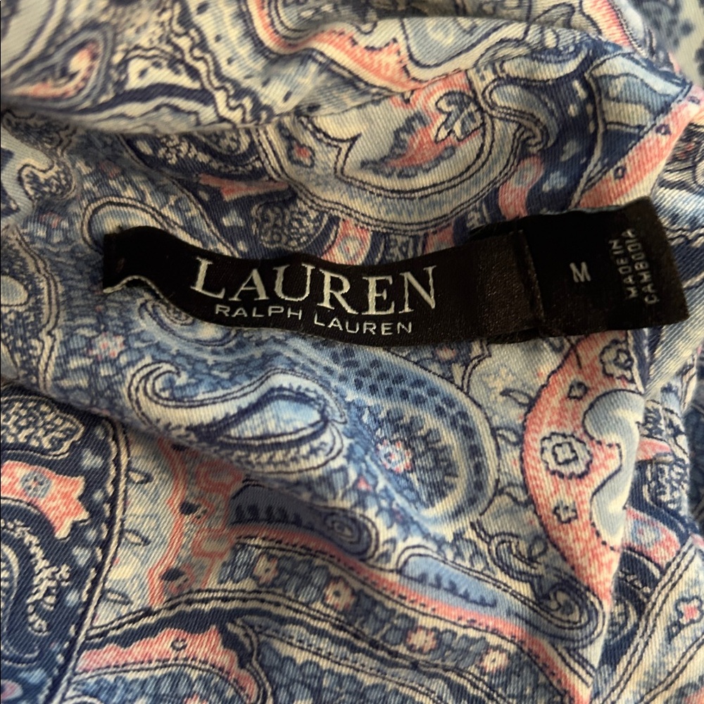 Ralph Lauren PJs Blue and Pink Paisley Pajama Set - Picture 4 of 11